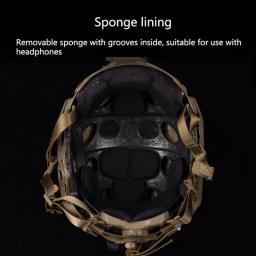 Rápido capacete totalmente protegido versão removível óculos máscara, Circunferência da cabeça ajustável, Equipamento de proteção Prop - Image 4