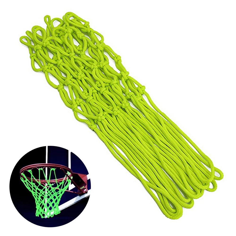 Nightlight basquete net náilon brilhante aro de basquete net 12 loops tamanho padrão brilhante basquete net sol alimentado - Image 1