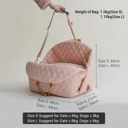 Portátil Pet sacola, Dog Bag, assento de carro, viagens ao ar livre, cama e arnês, lavável, Puppy sacola para Chihuahua, Yorkie, luxo - Image 6