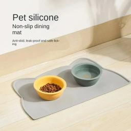 Tapete antiderrapante de silicone para animais de estimação, esteiras à prova de vazamento, almofada para cães e gatos, alimentador de gatos, acessórios para animais - Image 6