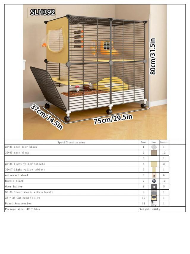 Gaiola de esquilo multicamadas com rodas para animais pequenos