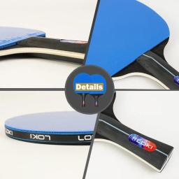 LOKI-Conjunto De Raquete De Tênis De Mesa, Entretenimento Em Casa, Raquetes De Ping Pong, Cor Azul, 2Pcs, K5000 - Image 4