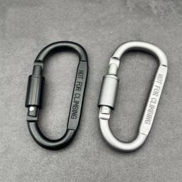 Alumínio liga mosquetão para escalada, d-ring segurança mosquetão, gancho de sobrevivência ao ar livre, 2pcs - Image 1