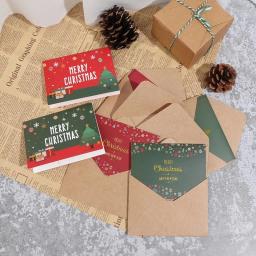 6 conjuntos de cartões de natal vintage, cartões de presente, capa de natal, presente de ano novo - Image 4
