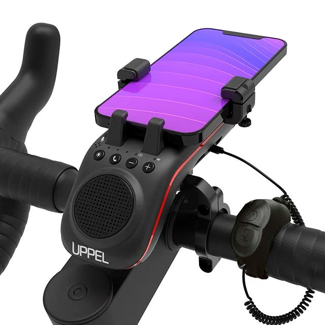 Suporte para Telefone de Bicicleta com Luz USB Recarregável e Alto-falante Bluetooth 5000mAh - Acessórios Ideais para Ciclismo