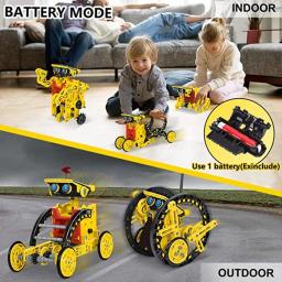 12 em 1 experimento científico robô solar brinquedo diy construção alimentado ferramenta de aprendizagem educação robôs kit de gadgets tecnológicos para criança - Image 4