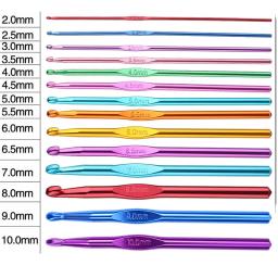 Agulhas de tricô para DIY Art Craft, vários tamanhos, cores aleatórias misturadas, tricô gancho, acessórios para ferramentas de costura, 100pcs - Image 6