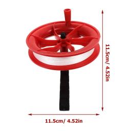 Plástico voando Kite String com carretel, alta qualidade, vermelho e preto, Outdoor Sports Acessórios, 2pcs - Image 6