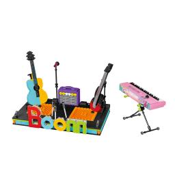 Knew-Mini blocos de construção para crianças e adultos, rock out com o instrumento musical, tijolos para iniciantes - Image 4