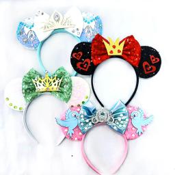 Mais recente festival festa mickey mouse orelhas bandana para crianças festival aranha morcego hairband crianças festa acessórios para o cabelo - Image 6
