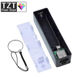 TZT-USB Power Bank Case Kit, 18650 Carregador De Bateria, Caixa DIY, Shell Kit para Arduino, Preto - Image 5