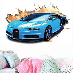3d grande high-end carro esportivo legal adesivos de parede do carro quarto das crianças menino sonho veículo arte cartaz papel de parede menino presente decoração - Image 1