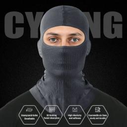 Balaclava chapéu máscara facial completa respirável proteção solar capa elástica para esportes caminhadas acampamento esqui ao ar livre lenço de cabeça masculino - Image 2