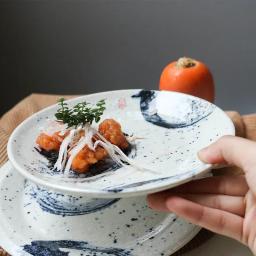 Prato de cerâmica, bife japonês, prato de pizza, prato, salada, disco, cerâmica, talheres, pratos de jantar - Image 3