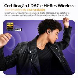 QCY MeloBuds N70 Fones de ouvido sem fio ANC Bluetooth 6.0 com cancelamento de ruído adaptativo LDAC, áudio de alta resolução, 6 microfones ENC, 50 horas de reprodução, carregamento sem fio, detecção intra-auricular - Image 3