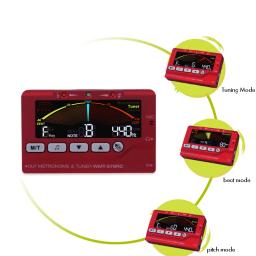 3 em 1 gerador de tom metrônomo sintonizador com clipe no microfone, sintonizador metrônomo digital recarregável para guitarra, baixo, violino - Image 2