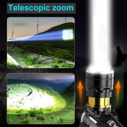 Lanterna Montada na Cabeça Recarregável, LED Forte, Ultra Brilhante, Zoom de Indução, Impermeável, Acampamento Ao Ar Livre, Farol De Caminhada - Image 4