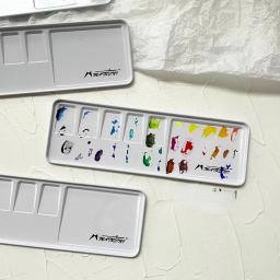 Paleta De Arte Suprimentos Metal Mini Paleta De Cores Aquarela Fácil De Limpar Ferramentas De Desenho Convenien Prático De Alta Qualidade - Image 1