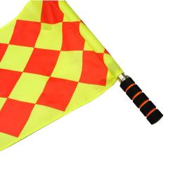 2 pçs futebol árbitro bandeiras esportes linesman fair play bandeira conjunto equipamento do árbitro de futebol com saco de armazenamento para o futebol de futebol - Image 5