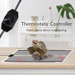 Répteis Aquecimento Mat com Controlador de Temperatura Ajustável, Almofada Quente, Incubadora para Lagarto, Turtle Aquarium, UE, EUA, Reino Unido, AU Plug, 5-35W - Image 5