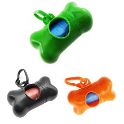 Bone Shape Waste Bag Holder, Caixa com braçadeira plástica, Caso, Dog Supplies, Pet Produto - Image 3