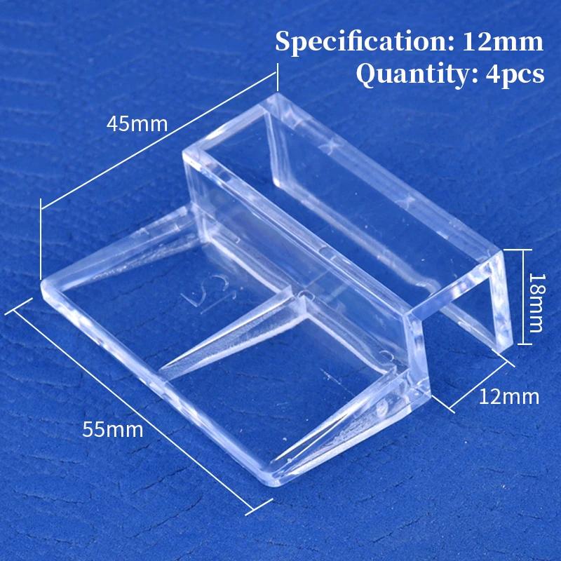 5/6/8/10/12mm aquarium acrílico clipes suporte de vidro capa suportes transparente tanque de peixes suporte da placa de cobertura acessórios do aquário - Image 1