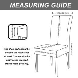 Monocromático Folha Jacquard Capas de Cadeira, Removível, Stretch, Universal, Capas de assento para sala de jantar, Hotel, Banquete, 1Pc - Image 2