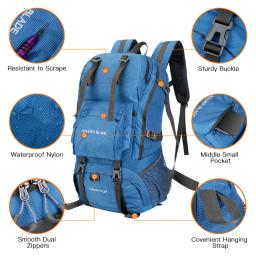 50l ao ar livre mochila de acampamento escalada saco à prova dwaterproof água montanhismo caminhadas mochila saco de desporto de náilon escalada com capa - Image 4
