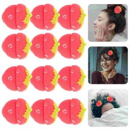 Caixas modelador de morango tampa esponja modeladores de cabelo caixas de bilhete de rifa com brilho - Image 1