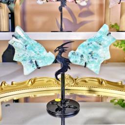 Ala de dragão cristal aleatório com suporte, decoração, pedras preciosas jóias, glitter, cristal de cura presente de aniversário para mulheres 1pc - Image 6