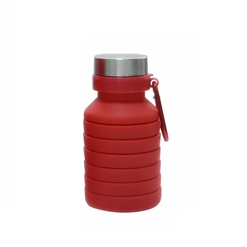 550ml portátil dobrável garrafa de água bpa livre à prova de vazamento silicone reusável acampamento ao ar livre dobrável esporte garrafas de água - Image 1