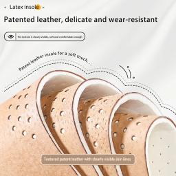 Palmilha de látex de couro unissex, Macio, Confortável, Respirável, Absorção de suor, Esportes, Absorção de choque, Sem pés Cansantes - Image 4