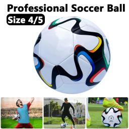 Resistente ao desgaste de futebol costurado à máquina, bola de futebol profissional, PU futebol esportivo, antiderrapante para brincadeiras internas e externas, tamanho 4 e 5 - Image 1