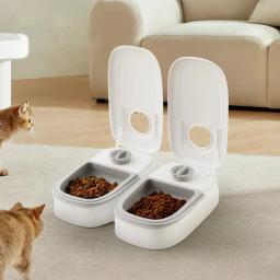 Alimentador automático para animais de estimação, 2 refeições, dispensador inteligente de comida para gatos, para alimentos úmidos e secos, acessórios, alimentador automático - Image 3