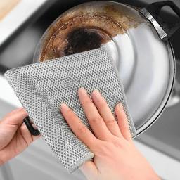 Panos De Limpeza De Fio De Aço Mágico Dupla Face, Metal Espessado, Rags de Fios De Prata, Pano De Lavagem De Prato De Cozinha, Toalha Limpa Ferramenta - Image 3
