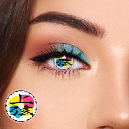2 peças/1 par de lentes de contato coloridas anime cosplay acessórios lente prescrição anual contatos coloridos com caixa demon slayer - Image 2