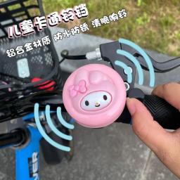Kawaii hello kitty bicicleta sino sanrioed minha melodia kuromi cinnamoroll purin guidão da bicicleta anéis de alarme ciclismo guidão chifre - Image 2