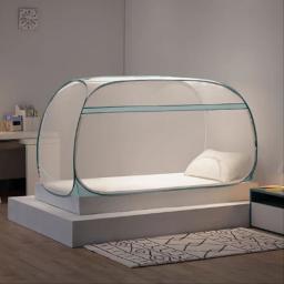 Cama de beliche com zíper duplo, rede mosquiteira para dormitório de estudantes, instalação gratuita, rede mosquiteira de yurt, porta única, cama única - Image 4