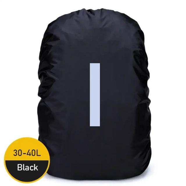 Mochila à prova d'água de 30-40L com capa de chuva e luz de segurança para esportes ao ar livre, ciclismo e acampamento