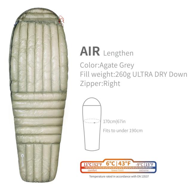 AEGISMAX AIR Upgrade 10D 800FP Ultra Dry Down Saco de Dormir Ultralight Camping Caminhadas Sacos de Dormir Turísticos para Homens e Mulheres