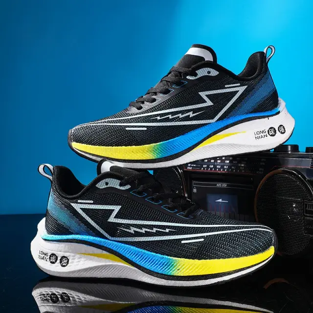 Sapato de Maratona Masculino: Sapatilhas Casuais e Desportivas Leves e Respiráveis para Corrida Atlética