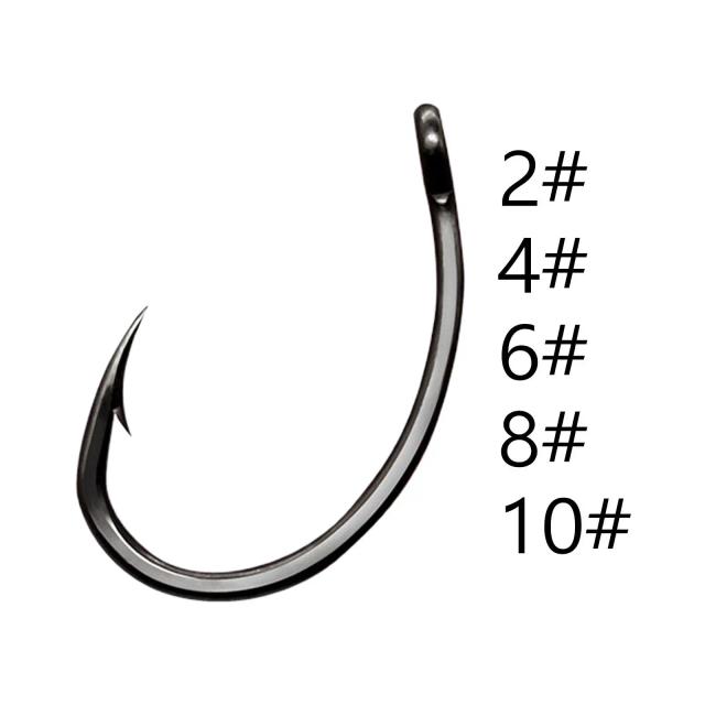 Ganchos de Aço Carbono para Pesca com Mosca - Ideais para Água Salgada e Peixes de Fundo, Embalagem com 50 Unidades