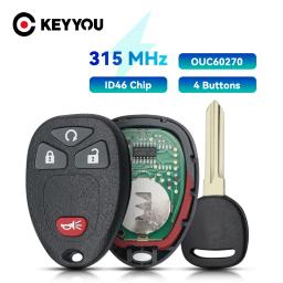 Keyyou 4 botões de controle remoto id46 transponder chave para gmc acadia para chevrolet avalanche para buick enclave ouc60270 315mhz - Image 1