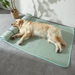 Hoopet-Cama para Cachorro de Verão com Travesseiro, Sofá Refrigerador para Pequenos Medilum, Cães Grandes, Respirável, Cachorro Grande, Tapete Rattan, Cat Sleeping Pad House - Image 2
