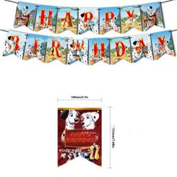 Cem e um dálmatas festa de aniversário decoração animal balão banner bolo crianças pano de fundo jardim de infância presente do chuveiro do bebê - Image 3