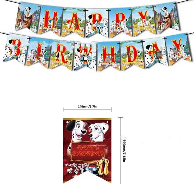 Festa de Aniversário 101 Dálmatas: Decoração Animada com Balões, Banner e Bolo para Crianças em Jardim de Infância e Chá de Bebê