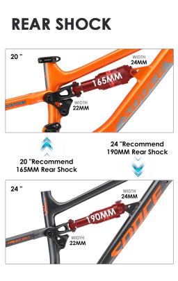 Sodce 20er 24er quadro de bicicleta suspensão completa boost quadro para criança adulto 148x12mm liga alumínio mtb quadro dh am carrinho de mão - Image 5