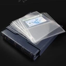 Inserir folhas de página 10 unidades/pacote álbum fichário página cartão transparente tamanho único selo página nota dinheiro coleção folhas - Image 4