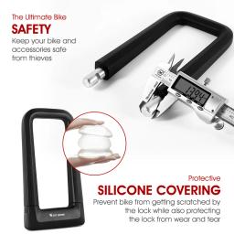 West Biking-Anti-Theft Bicicleta U Bloqueio, Road Bike Roda Cabo, motocicleta, Scooter, Bloqueio Ciclismo, Acessórios de bicicletas, Segurança, MTB - Image 4