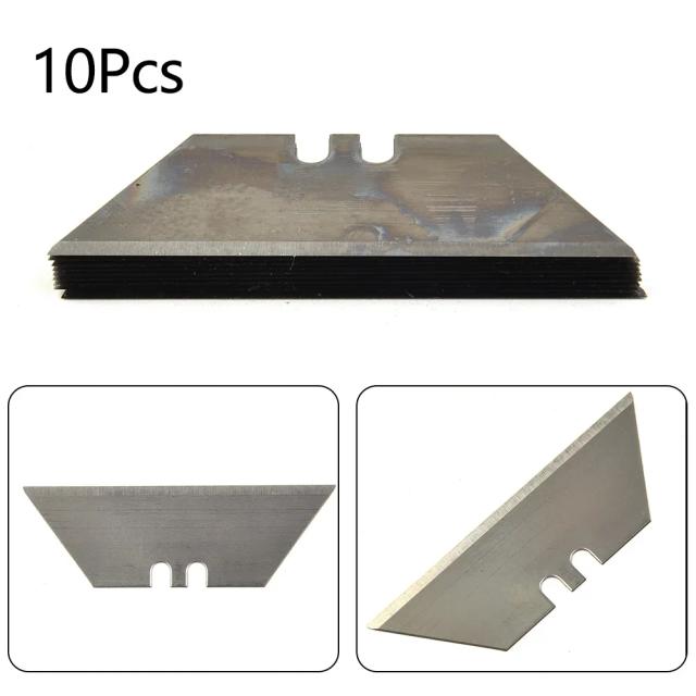 Lâmina Trapezoidal de Substituição com Caixa para Artesanato e Ferramentas de Corte em Aço Carbono com 10 Peças